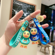  Little yellow duck cartoon keychain female car chain couple a pair of cute bag doll ring key doll pendant