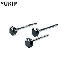 YUKI Korean version of male and female raised ear hole 925 sterling silver jewelry three Mini small earrings simple cold wind
