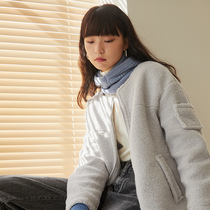 omont egg tarts retro medium long fur cotton clog woman autumn winter thickened display slim design cotton jacket jacket