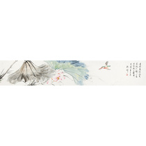 New Qing Zhang Yong 1 8 m through the introduction of the hand-painted painting flower-and-bird painting decorative painting the living room Fidelity calligraphy and painting
