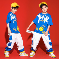 Street dance suit boy hiphop hip hop loose jazz dress children performing costume summer tide clothes