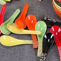 Jingdezhen ceramic hundred names spoon multicolored spoon Rice spoon Drink soup spoon spoon Small soup