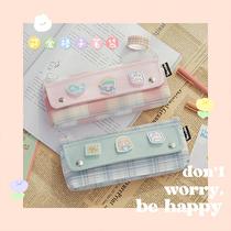 Girls' Heart Department insin Pen Bags Canvas Primary School Cute Girls Junior High School Korea Large-Capacity Stationery Pencil Box