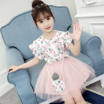 Girl Half Body Dress Dress Skirt Mesh Veil Plexu Skirt Short Skirt Child CUHK Child Pompon Tutu Little Girl Summer