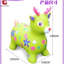 Childrens horse vaulting horse baby jumping toy music toy kindergarten jumping deer plus thick inflatable horse
