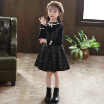 Children's dress winter dress new girl princess skirt girl hair