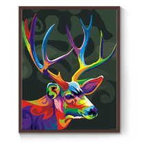 Deer Family Diy Digital Oil Painting 40 * 50 Hand-painted Animal Diy Oil Painting Musk Deer OEM Custom