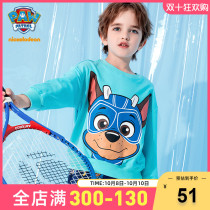 Wang Wang team clothes childrens clothes 2021 spring new products boys and girls cartoon round neck long sleeve jacket foreign style childrens clothing