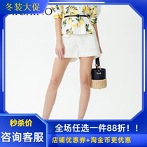 Manyanu shopping mall with casual fashion cotton linen high waist wide leg shorts women 2019 new summer MJ22BA003