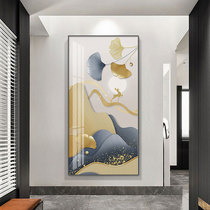 Home entrance decorative painting high-end corridor end aisle mural painting modern simple door landing painting light luxury deer