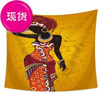 Hanging 55 cloth African girl landscape mural tapestry wall decoration beach towel decorative cloth