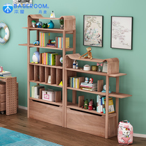 The wooden children's bookcase in this house is located on the shelf The storage cabinet is modern and the storage cabinet is painted with gold sandalwood