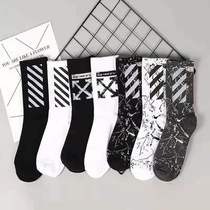 Socks mens long tube trend basketball socks mens high tube ins socks Mens and womens socks Hip-hop football sports socks High top