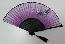 A smile fan silk fan Chinese style folding fan Japanese fan ancient style womens gift fan craft fan