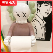 Creative Publicity Paparazzi Rack Free Toilet Paper Towel Box Hung Wall-mounted Kitchen Toilet Paper Towel Rack Cartoon Cute