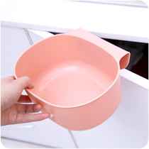 Kitchen trash can hanging cabinet door back household plastic storage box rack can hang basket small residue hanging basket