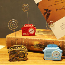 Sticky note clip Vertical card message clip Photo retro convenient card display creative cute label display stand