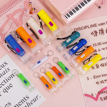 Flashlight portable girl with small mini flashlight student keychain small flashlight children toy