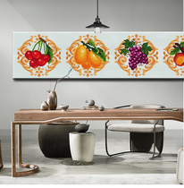 ABV pure cotton precision printing egyptian plush cotton cross stitch 2018 new fruit auspicious five fruits