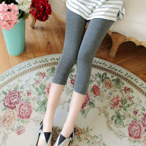 Yumeixias new pregnant womens three-point leggings thin comfortable super elastic tencel cotton belly pregnant womens pants