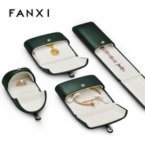 Vansi FANXI ring box light luxury imported PU necklace gift box jewelry collection box bracelet box green H109
