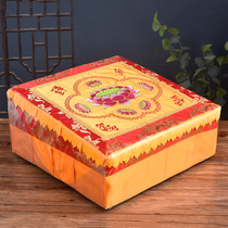 Baimat Baie Buddha mat Home Buddha Lotus Flowers Kneeling Mat Monastery Kowtow Big Heads Mat Large Worship Solid Wood Bebench Gift Buddha Supplies