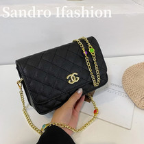 Sandro Ifashion 2021 new Lingge single shoulder womens bag high sense messenger wild Western style chain bag