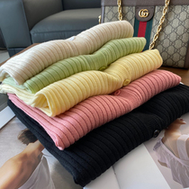 Giant wild spring and summer thin section mercerized wool silky soft intellectual lazy V-neck pit knitted cardigan top