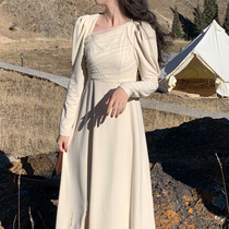 SYT homemade recommended design sense niche knitted dress women spring and autumn 2021 New High waist Medium-length dress