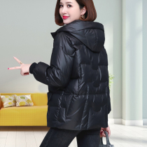 Down cotton-padded women short small new winter large size loose small cotton-padded jacket foreign mother thick cotton coat