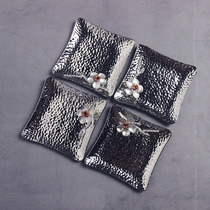Tea coaster creative cup holder tin plum tea cup tray anti-hot tea pad kung fu tea set accessories tea ceremony Cup Saucer