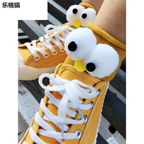 Three-dimensional big eyes socks female tube 3d cute cartoon big eye socks Sesame Street tide