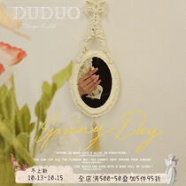 Medieval tassel makeup mirror retro American European decorative painting living room bedroom restaurant Nordic hanging mirror wall decoration