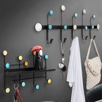 Clothes adhesive hook-free hole creative entrance entrance entrance porch clothes hook hanger cartoon partition wall wall shelf