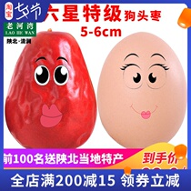 Dog head jujube Shaanxi specialty New product Northern Shaanxi Yanan Qingjian big red jujube six-star special class 500g*2 bags of snacks