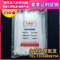  8*250mm self-locking nylon cable ties plastic large cable ties fixed bundles cable ties strangling dogs white black