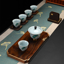 Japanese tea mat waterproof tea flag table flag set Chinese tea table mat tea fabric Zen tea set tea ceremony accessories tea mat