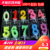 Children Cake Party Decorative Items Creative Smoke-free Happy Birthday Boxed Digital Candle Full RMB38