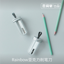 (Hundred words cut produced)Rainbow pen knife Acrylic pen knife Prism pen knife Manual pen knife