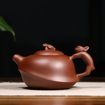 Through the ages Yixing purple sand pot Famous pure handmade tea pot Kung Fu tea set Turtle and rabbit race