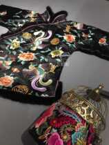  Cloud decoration totem warm jacket ethnic style double-sided Beijing embroidery court embroidery phoenix clothes plus cotton and wool short womens tops winter