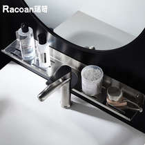 304 stainless steel bathroom pendant wall-mounted bathroom without hole sink sink sink storage mirror front shelf