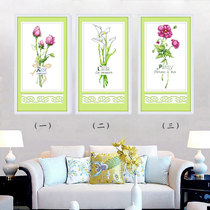 Restaurant cross stitch 2022 new flower series New Line embroidery simple modern small handmade their own fresh style
