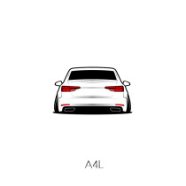 Suitable for Audi A4L low-lying car scratch model stickers car friends will Personalized car stickers customized HF Silhouette