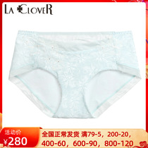 LACLOVER 19 new pint of apricot flower micro rain series flowers printed light elegant mid-waist flat corner underpants LC23JG1