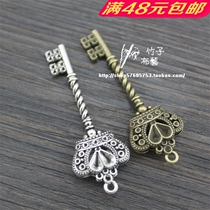 Large number key 6X2cm antique small things hanging pendant zipped zipper head handmade cloth art DIY luggage with ornament accessories