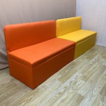 Kindergarten Early Education Centre Backrest Sofa Shoe Cabinet Long Bench School Training Course Storage Card Seat Soft Bench