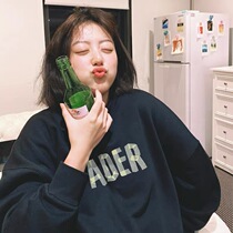 ADER ERROR SMALL CROWDINS AMERICAN TIDE CARD HIGH STREET OVERSIZE EASY COUPLE ROUND COLLAR JERSEY MAN