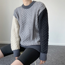 QINGLING Autumn New Day Ensemble Parquet Cashmere Rough Stick Needles Soft And Lazy Windfall Sweaters Women