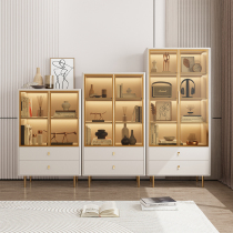 Light extravagant solid wood bookcase with glass door display cabinet book house leaning against wall integrated lockers living room bedroom disposal